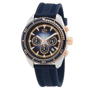 FX04645B NWT Nautica Fashion Men's Quartz Steel Authentic Watch